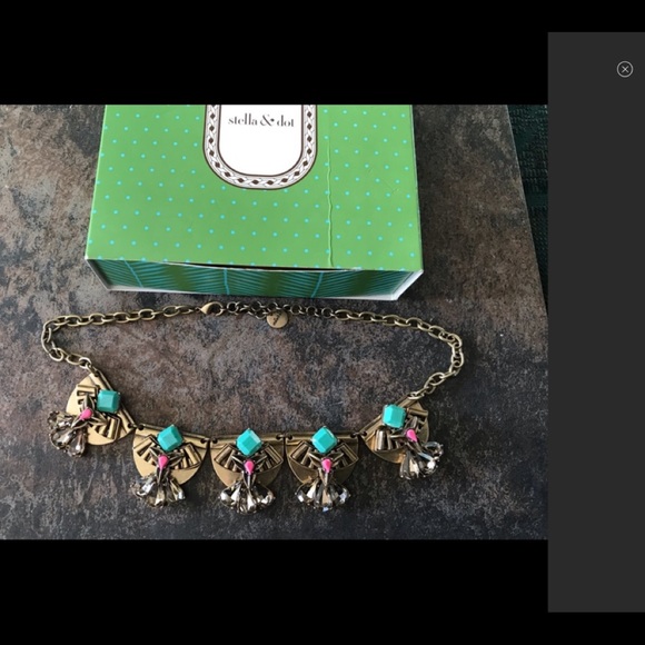 NEW Stella & Dot Devina Art Deco Necklace - Picture 6 of 7